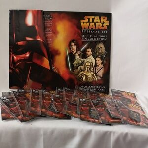 Full Set of 20 Official 2005 Unopened Collector Pins from Star Wars Episode III
